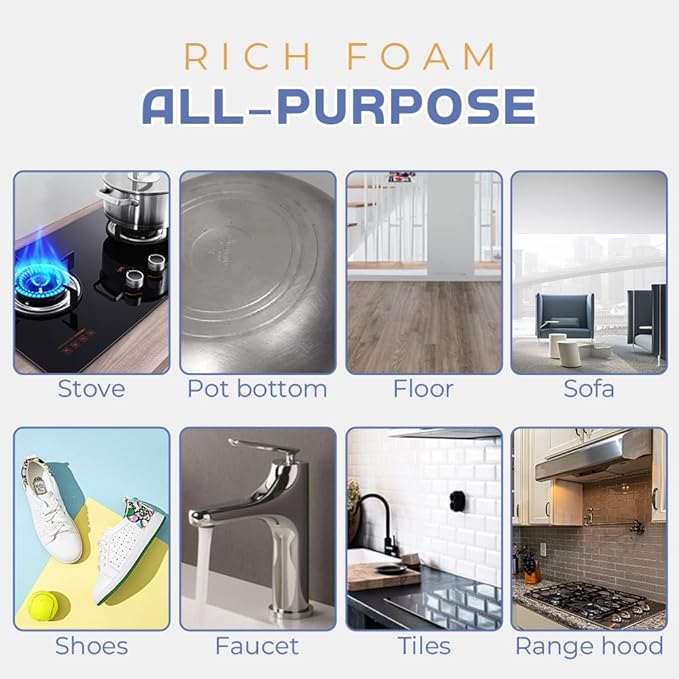 Powerful Kitchen All-purpose Powder Cleaner, 2025 New Super Strong Grease Remover, Instant Kitchen All-Purpose Cleaning Powder, Heavy Kitchens Duty Degreaser Multi-Purpose Cleaning Paste (2, 110g)