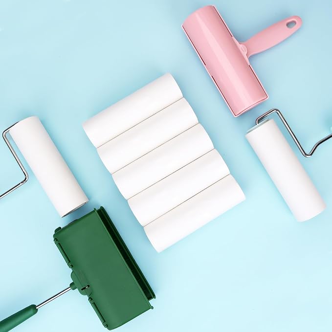 6.3 inch Large Lint Roller Refills Compatible with PetLovers BomDa YabeePet Fedicelly Large Lint Rollers for Pet Hair Extra Sticky 60 Sheets per Refill Pack of 5 Rolls 300 Sheets Total - Image 7