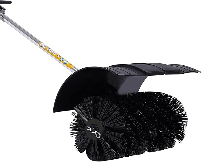 2 Stroke Gas Power Broom Sweeper Handheld Turf Grass Cleaner Driveway Snow Cleaning Machine Tool Walk Behind Tractor 1-Cylinder Air-Cooled (52CC-2.3HP/1700W)
