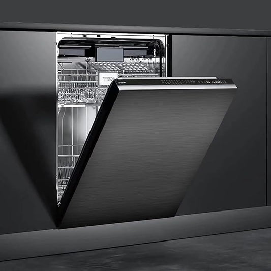 Black Brushed Stainless Steel Pattern Dishwasher Magnet Full Door Cover, Magnetic Dishwasher Panel Decal, Black Metal Immediate Magnet Fridge Door Cover Sheet, 23" W x 26" H Magnetic