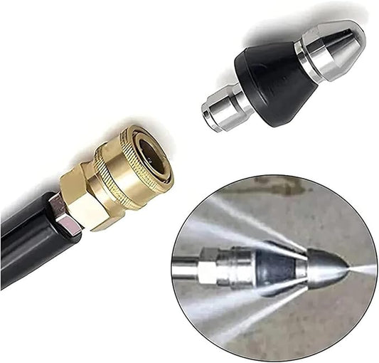 Sewer Cleaning Tool High Pressure Turbo Washer Nozzle Gutter Cleaning Tool Massage Clogged Pipes Opens Clogging Of Sewage Pipes(B)