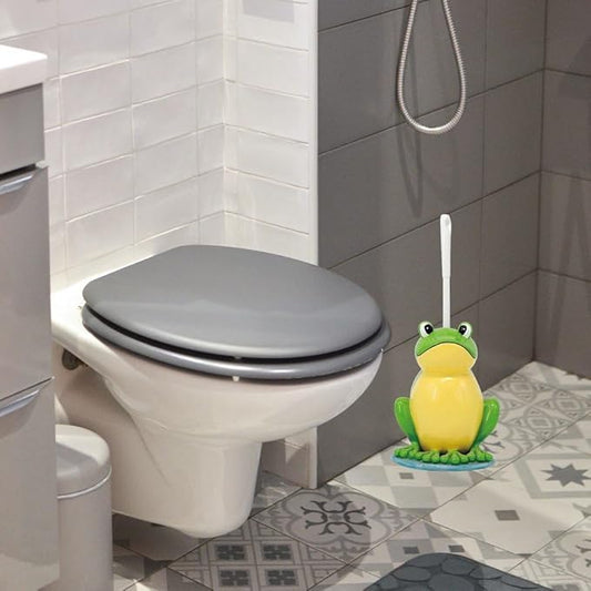 Toilet Brushes & Holders Novelty Toilet Brush Holder Cartoon Frog Cow Monkey Resin Toilet Scrubber Set Toilet Brush Cleaning Tool