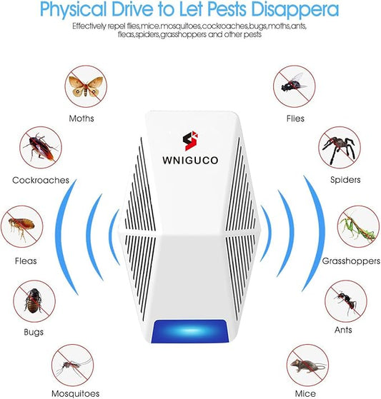 Pest Control Repeller, Electronic Plug in Pest Control Indoor for Bug and Rodent Mice Insects Ant Mosquito Spider Roach (6 Pack)