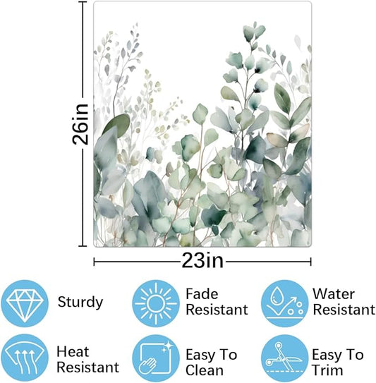 Dishwasher Magnet Cover Eucalyptus Leaves Reusable Dishwasher Magnetic Cover Sticker Decorative Dish Washer Door Cover Panel for Home Kitcen Appliance