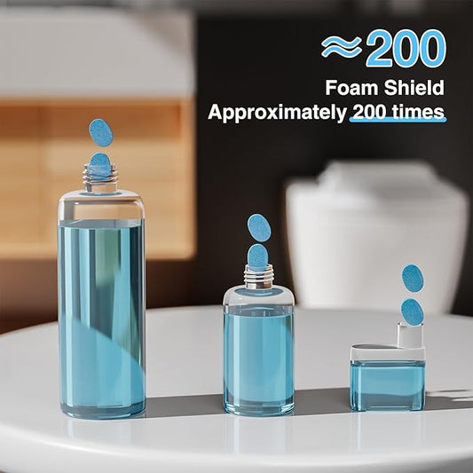 Toilet Foam Shield Tablets, Anti-Splash & Deodorizing Bathroom Freshener, Stain-Resistant Protective Foam Layer for Smart and Regular Toilets, 36 Tablets per Box