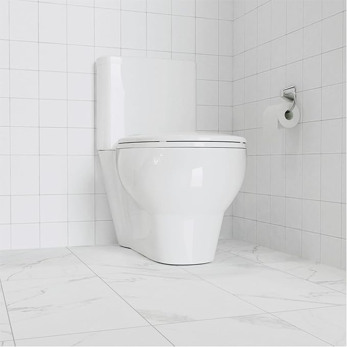 Commercial Round Toilet Seat 17" – Soft Close, Quick-Release & Attach Hinges, Grip-Tight Bumpers, Durable Mark-Resistant Plastic, Easy Install & Clean, White – Color: White 17" Round PP