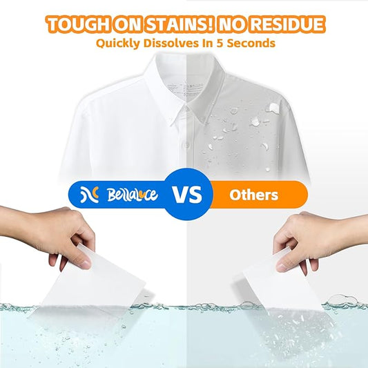 BellaLuce Laundry Detergent Sheets - Laundry Sheets, 400 Loads, Eco-Friendly, Plastic-Free, Fresh Linen Scent, Space Saving, Fast Dissolve & Hypoallergenic