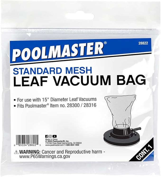 Poolmaster 28822 Deluxe Mesh All-Purpose Replacement Swimming Pool and Spa Vacuum Bag, White