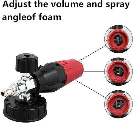 Sooprinse Foam Cannon Kit with Pressure Washer Short Gun, 1 L Snow Foam Lance with 1/4 Inch Quick Connector, Foam Blaster with Pressure Washer Gun,4000 PSI, Black