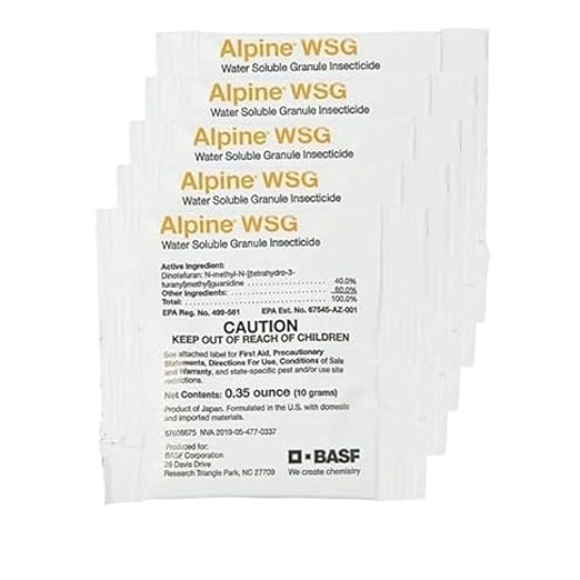 BASF Alpine WSG Insecticide, Water Soluble Granules for Indoor & Outdoor Pest Control, Kills Ants, Flies, Bed Bugs, German Cockroaches – 5 x 0.35 oz Packets (Each Makes 1 Gallon for 1,000 sq ft)