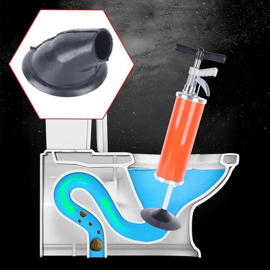 General High Pressure Pipe Cleaner, Clean Water Ram 4'' Rubber Cone Drain Cleaning Tools, Manual Pneumatic Pipe Dredge Equipment, For Bath Toilets Bathroom Shower Kitchen Clogged Pipe