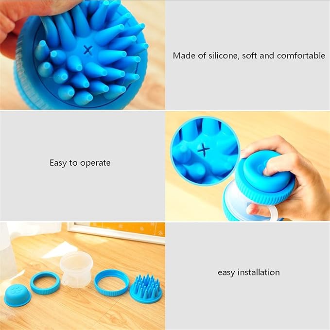 Pet Brush, Pet Brush Dog Bath Brush Comb Cleaning Bath Massage Dog Cat SPA Hair Versatile Silicone Pet Brush Dog Bathing Tools Pet Brushes