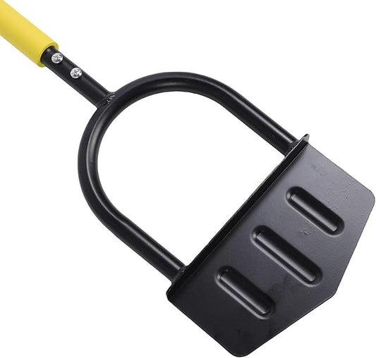 Lawn Edger Tool with T Handle, Stainless Steel Half Moon, Durable Garden Edging - Comfortable Grip, Ergonomic Design, Ideal for Sidewalks and Flower Beds