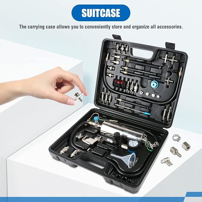 Fuel Injector Cleaner Kit, Non-Dismantle Fuel Injection System Cleaner Tester 1L 150PSI Fuel Injector System Cleaning Machine Tool Catalytic System Cleaner Converter Cleaner for Gasoline Cars Vehicle