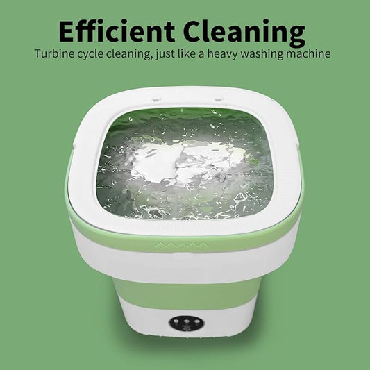 Portable Washing Machine, 16L Upgraded with Spin Basket Laundry Machine, 3 Cleaning Modes Suitable for Small Clothes, Foldable Design Ideal for Hotel, Campain, Apartment and Home