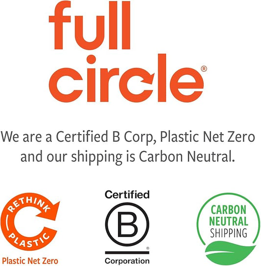 Full Circle Scrub Queen Toilet Brush Refill - Durable Bristles, Long Handle, Bathroom Cleaning, Eco-Friendly
