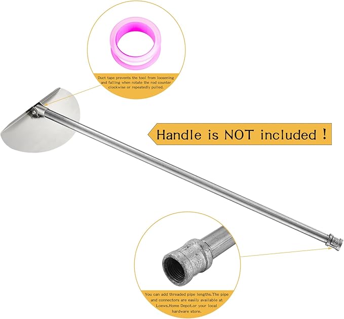 Stainless Steel Culvert Cleaning Hand Tool, For cleaning a 14" diameter culvert pipe, this size designed for culvert pipes with 14" I.D (handle is NOT included) Tool is 12 5/8" wide