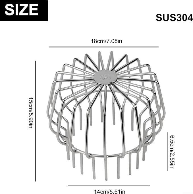 Gutter Cleaning Tools 304 Stainless Steel Roof Drain Gutter Cover Downspout Strainer Screen For Gutter Protection From Leaves And Debris 50Mm/75mm/110mm/160mm/200mm(160mm)