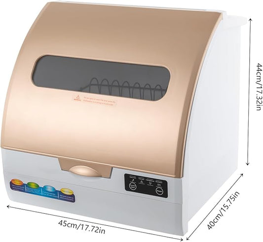 Countertop Dishwasher, 900W Portable Countertop Dishwashers with 4 Washing Mode 3L Automatic Dishwasher for Clean Dishes Knives Forks Chopsticks Cups 360 ° Spray Angle 0.03-1.0MPa (900W3L)