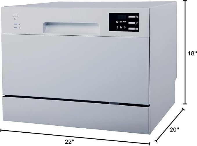 SPT SD-2225DSA Energy Star Countertop Dishwasher with Delay Start & LED – Silver