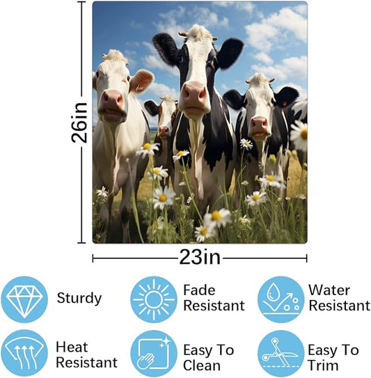 Dishwasher Magnet Cover Farm Animal Cow Daisy Reusable Dishwasher Magnetic Cover Sticker Decorative Dish Washer Door Cover Panel for Home Kitcen Appliance