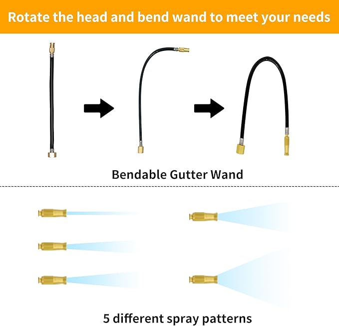 Gutter Cleaning Tools from The Ground, 7FT Rain Cleaner