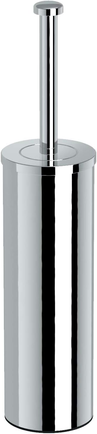 Gatco 1481 Latitude II Slender Toilet Brush Holder, Freestanding Bathroom Toilet Brush Set, Chrome