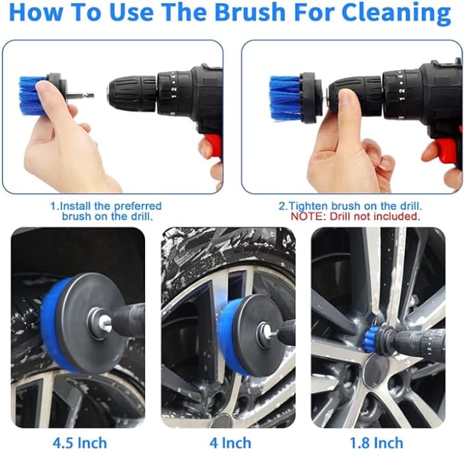 26Pcs Car Detailing Brush Set, Car Wash Kit, Car Cleaning Kit for Interior, Exterior & Wheels, Car Cleaning Kit, Car Cleaning Brush Kit Supplies for Car, Truck, SUV( Drill not Included