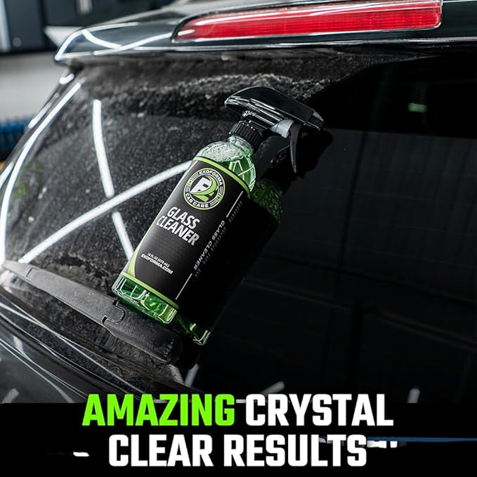 ExoForma Glass Cleaner - Streak Free Window & Glass Cleaner | Crystal Clear Finish | Safe On Window Tint, Nav Screes, Mirrors & More | 128 oz