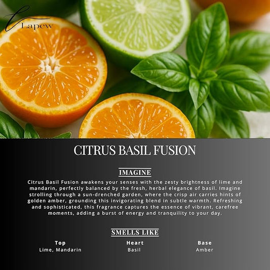 Lapew Citrus Basil Fusion Bundle – Carpet Deodorizer Powder & Scented Mop Soap Set – Odor Eliminator for Pet-Friendly Homes (Lime Basil Mandarin Fragrance)