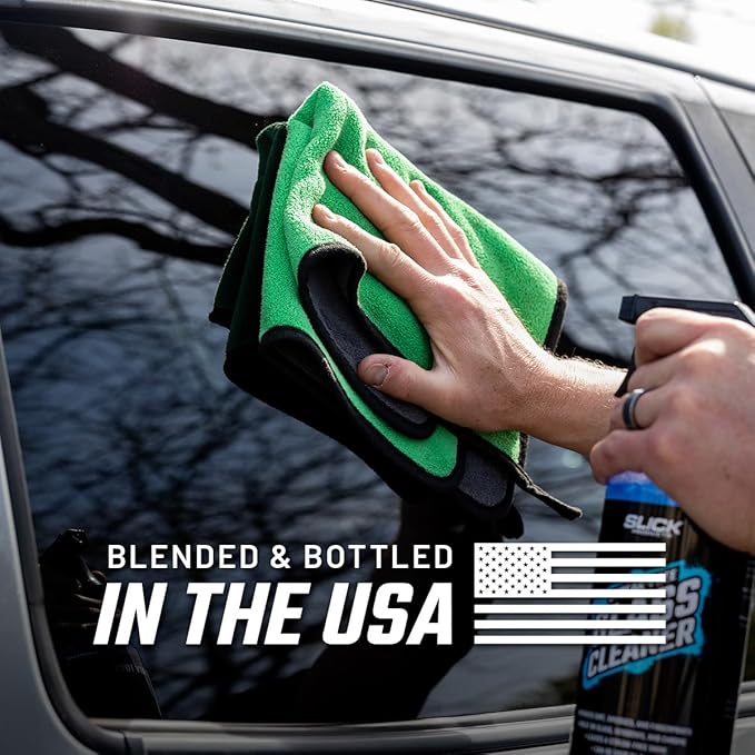 Slick Products Streak-Free Glass Cleaner ?€? Ammonia-Free Window, Mirror, Chrome & Tint Cleaner ?€? Removes Dirt, Smudges & Fingerprints ?€? Ready-to-Use ?€? 16 oz.