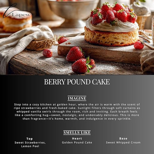 Lapew Berry Pound Cake Bundle – Carpet Deodorizer Powder & Scented Mop Soap Set – Odor Eliminator for Pet-Friendly Homes (Strawberry Pound Cake)