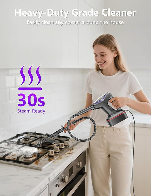 Steam Mop for Floor Cleaning, Heavy Duty All-in-One Steam Cleaner for Home with Detachable Handheld Steamer, for Hardwood, Tile, Walls, Grout, Windows, Furniture and Decks