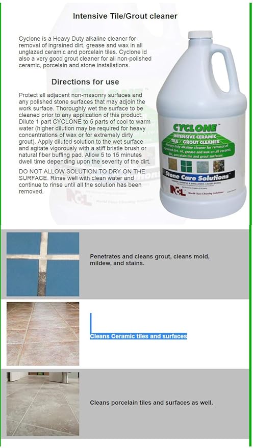 NCL Cyclone Intensive Ceramic Tile Grout Cleaner 1 GAL