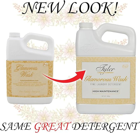 Tyler Glamorous Wash High Maintenance Fine Laundry Detergent with Stain Remover Pen and Dryer Sachets - Liquid Detergent Designed for Clothing - Hand & Machine - 64oz (High Maintenance)
