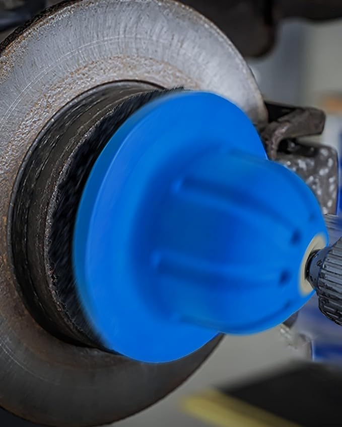 Professional Wheel Hub Grinder Kit - 6-Inch Silicon Carbide Disc with Cordless Drill Adapter - Universal Hub Cleaner for European Cars & Caravans - Tire Change & Rim Cleaning Tool