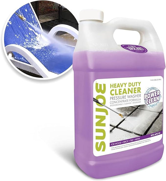Sun Joe House and Deck All-Purpose Pressure Washer, Concentrated Cleaner and Degreaser, Unscented, 1 Gallon - Cleaning Solution for Home, Garage, Patio, Driveway, and Outdoor Surfaces, SPX-APC1G