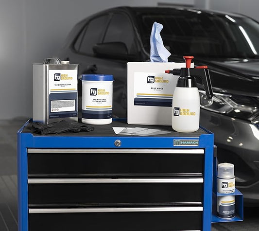 High Ground Wax and Grease Remover for Automotive Refinish Prep, 1 Gallon - Professional Grade, Fast-Acting, Surface Preparation
