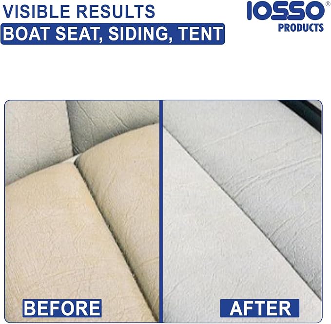Iosso Mold & Mildew Stain Remover ?€? Color Safe for Awnings, Tents & Boats ?€? Concentrated Formula Makes 3 Gallons ?€? Biodegradable, Non-Chlorine Fabric Cleaner