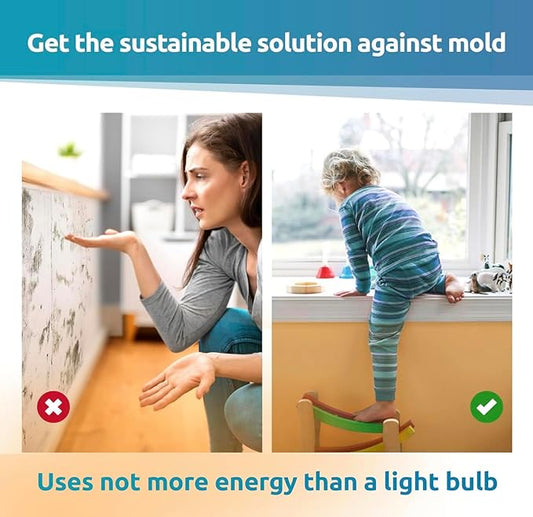 ELIAS Mold killer - Black mold remover for walls without chemicals - Wall heating for every room - Powerful anti-mold heating as an alternative to moldspray - Permanently mold-free (1, Set of 2)
