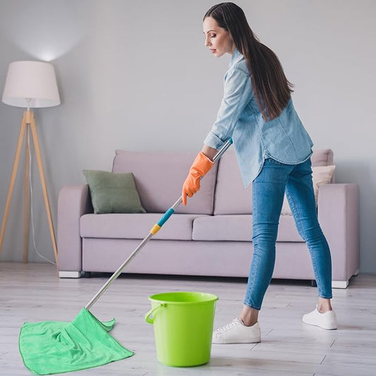 10 Pcs Extra Large Microfiber Cleaning Cloth 30" x 20" Large Floor Microfiber Towel Reusable Washable Free Lint Free Cloth Rag for Squeegee Mop Floor Window Housekeeping (Assorted Color)