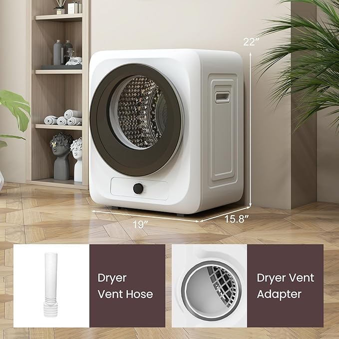 Auertech Portable Washer and Dryer Combo, 28 Lbs Twin Tub Washing Machine, 1.5 Cu.Ft Compact Clothes Dryer, Portable Washing Machine and Dryer Set for Laundry Apartment, RV, Dorm, White