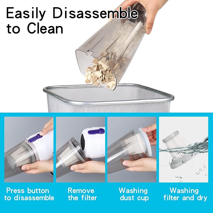 Intercleaner Corded Vacuum Cleaner, 15KPa Powerful Suction with 400W Motor, 12 in 1 Lightweight Bagless Stick Vac with Handheld, Ultra Quiet, for Hardwood Floor Carpet Car Pet Hair Car Pet Hair