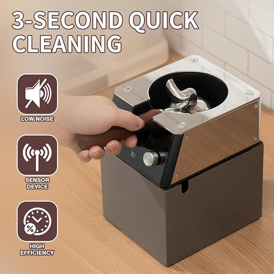 NUETRAL NS300 Pro Electric Portafilter Cleaner-Automatic Coffee Grounds Cleaning Machine-Knock box for Espresso coffee-Espresso Puck Sucker-Suitable for 58mm portafilters.