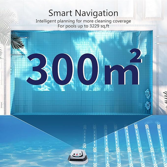 Pool Surface Skimmer Cleaner, Automatic Robotic Pool Vacuum Cleaner, Pool Cleaner Robot, Pool Sweepers for Inground Swimming Pools