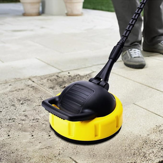 Pressure Washer - Flat Cleaner Attachment with Connector, Rotary Cleaning Tool Outdoor Use, Durable Power Wash Equipment, Splash-Free Design | Accessories for Concrete Decks Patios Walkways
