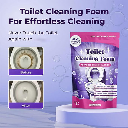Upgrade Toilet Bowl Cleaner, for Sparkling Clean, Touch Free Foaming Cleaning Powder (4pcs)