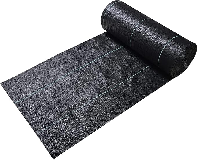 1.4ftx200ft Weed Barrier Landscape Fabric Heavy Duty,Weed Block Gardening Ground Cover Mat, Weed Control Garden Cloth ,Woven Geotextile Fabric for Underlayment,Commercial Driveway Fabric
