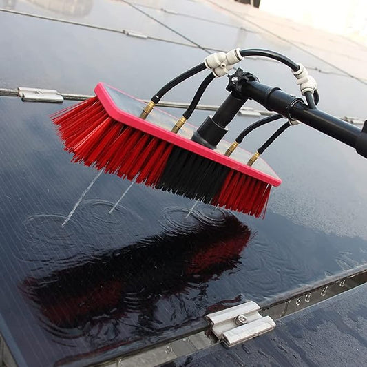 Window Cleaning Pole, Water Fed Telescopic Window Cleaning Brush, Extendable Cleaner Roof Cleaning Tools Window Cleaner Kit for Photovoltaic Panel, Trucks, Bus, Cars,6m