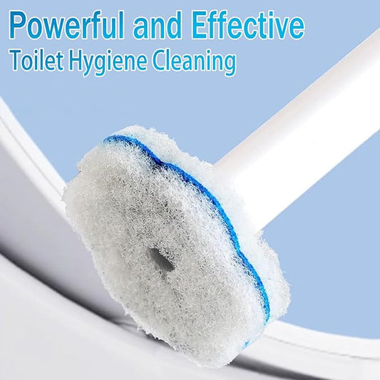 Disposable Toilet Brush and Holder Set with 48 Toilet Cleaner Refills,Toilet Wand Kit with Toilet Brush Refill Pads Disposable Toilet Cleaning System for Toilet Bowl,Bathtub,Bathroom - White